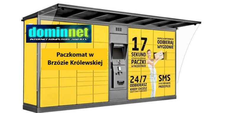 Paczkomat przy sklepie firmy „DOMINNET”
